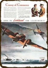 1942 WWII RAF LOCKHEED Hudson Airplane Vintge-Look DECORATIVE REPLICA METAL SIGN picture