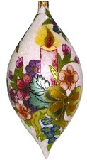 Larry Fraga Designs Flower Ball Christmas Candle Made in Poland picture