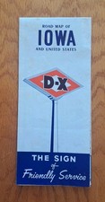 1956 DX Oil Road Map of Iowa Vintage picture