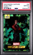 2024 TOPPS CHROME MARVEL SAPPHIRE EDITION GREEN #89 STAR-LORD 46/99 PSA 10 picture