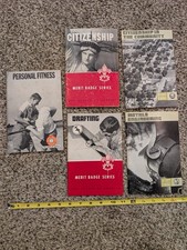 Vintage Boy Scout Merit Badge Booklets (Lot of 5) BSA 1950s-1970s Good Condition picture