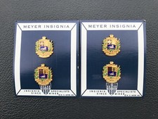 Two Pairs VENEZUELA ARMY OFFICER National Crest Insignia Pins Hugo Chavez picture