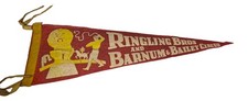Vintage Ringling Bros Barnum & Bailey Felt Pennant - Lion Tamer picture