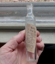 MOSHER'S CIRCUS OIL CROW INDIAN MEDICINE CO DETROIT RARE 1920s LABELED BOTTLE picture