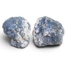 Angelite Crystal Natural Nodules 119.7 grams. 2 Piece Lot picture