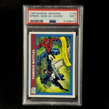 Spider-Man vs Venom 1990 Marvel Universe Famous Battles #106 PSA 9 picture