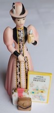 VTG Avon Product Preview Lady Figurine Sales Rep Sample Bottle Luggage 3 1/8