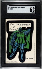 1975 Topps Comic Book Heroes Sticker Dr. Doom RC SGC 6 picture