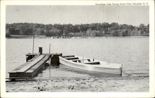 Mayfield NY Yacht Club Dock Merrimack Post Card Co. c1910s Vintage Postcard picture
