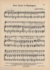 UNIVERSITY OF WASHINGTON Vintage Fight Song Sheet c1941 