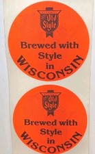 (2) Heileman's Old Style Beer Wisconsin Brewed WI Pure Bumper Sticker Decals picture