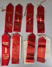 Vintage 1950's West Texas & Salt Lake Gladiolus Society Ribbon Award Lot picture