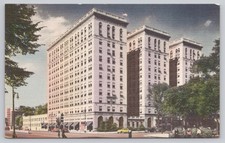 Vintage Sheraton Hotel Detroit MI Linen Postcard East Kirby Woodward Ave picture