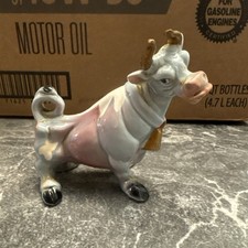 Vintage KREISS & CO. Ceramic Anthropomorphic Blue Cow Figurine collectible  picture
