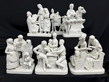 JOHN ROGERS STATUE GROUP REED AND BARTON PARIAN COMPLETE SET picture