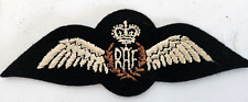 RAF Royal Air Force Pilot Wings Insignia Patch   Pre-Owned picture