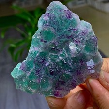 130G Natural purple green fluorite cubic Crystal Mineral Specimen/China picture