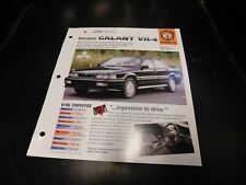 1987-1991 Mitsubishi Galant VR-4 Spec Sheet Brochure Photo Poster 88 89 90 picture