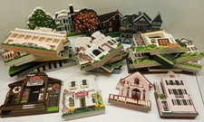 22 Sheila's Houses Lot, Wood Art 1993-97 Signed, Shelf Sitters 3D, Famous Places picture