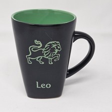 Fisher Zodiac Leo July 23 to August 22 Black Green 16 oz Stoneware Mug picture