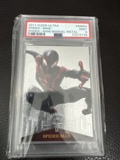 2017 Fleer Ultra Spider-Man MARVEL METAL INSERT SILVER MM50 Card PSA 9  picture