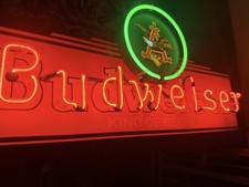 Vintage Budweiser King of Beers Neon Sign Mt Vernon Neon 32” WORKS Local Pickup picture