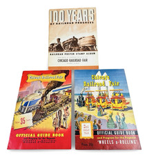 1948 & 1949 Chicago Railroad Fair Official Guidebooks and Stamp Album picture
