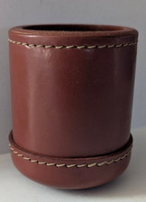 Vintage Hand Stitched Leather DICE CUP w/ Ribbed Liner- Quiet Shaker picture