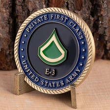 Army Private First Class E3 Challenge Coin picture