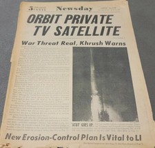 Newsday July 10, 1962 Vintage Newspaper Cover picture