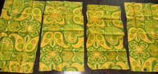 Vera Neumann Retro Groovy Belgian Linen Kitchen Towels set of 4  picture