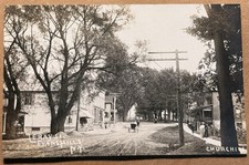 1908 Evans Mills NY, Leroy Street, Jefferson County, RPPC Real Photo Postcard picture