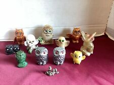 Assorted Lot of Unique Vintage Miniature Owl Figurines picture