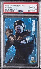 2020 PANINI FORTNITE CRACKED ICE #147 8-BALL PSA 10 picture