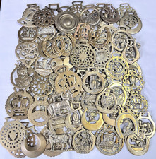 Brass Horse Medallion Lot of 75 Vintage to Antique Royal Souvenir Wheat Sun picture