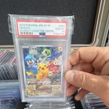 PSA 10 2022 Japanese Pokémon Pikachu SV-P Scarlet/Violet Pre-Order #001 picture