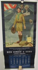1942 Norman Rockwell Boy Scouts BSA Calendar COMPLETE Ben Simon Lincoln NE picture
