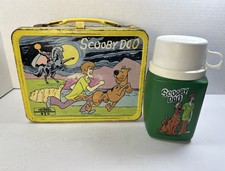 Vintage 1973 Scooby-Doo Metal Lunchbox Lunch Box Yellow Shaggy Fred Wilma picture