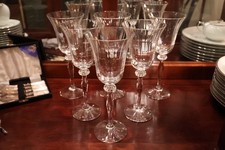 Set of 6 Gorham Grand Manor Crystal Water Goblets 9 1/8