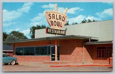 c1955 The Salad Bowl Restaurant US 67 Walnut Ridge Arkansas AR Dexter Postcard picture