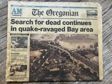 Oregonian October 19, 1989 Bay Area Bridge Collapse Edition. Full Paper  picture