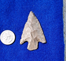Native Arrowhead Artifact Buck Creek Crab Orchard Flint with Davis COA Kentucky  picture