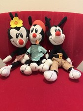 VINTAGE 1995 ANIMANIACS PLUSH SET OF 3 DOLLS WAKKO YAKKO DOT PLAY-BY-PLAY New picture
