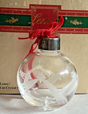 Lenox Cut Crystal Ornament ~ 1988 ~ Stars and Ribbon ~ *ORIGINAL BOX* picture