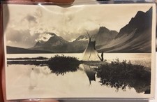 RPPC Along The Canadian Pacific Railway,Canada Tee-Pee On the Lake picture