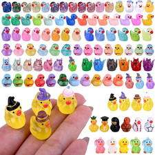 100 PCS Mini Resin Ducks Bulk, Tiny Ducks to Hide, Glow in the Dark Multicolor picture