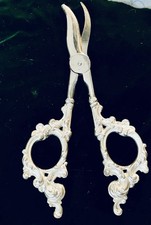 SALE Antique Sterling Silver Grape Shears circa 1852. Beautiful. picture