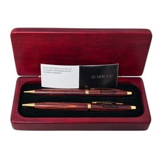 VTG Allentown PA Rosewood Wooden Mechanical Pencil Executive Desk Set W Case picture