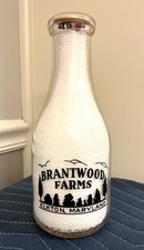 Brantwood Farms Elkton Maryland Milk Bottle TRPQ Quart Cecil County MD 1940 picture