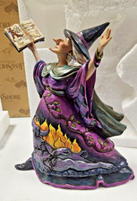 Rare Jim Shore Something Wicked Halloween Evil Witch Figurine 4034434 Flames picture